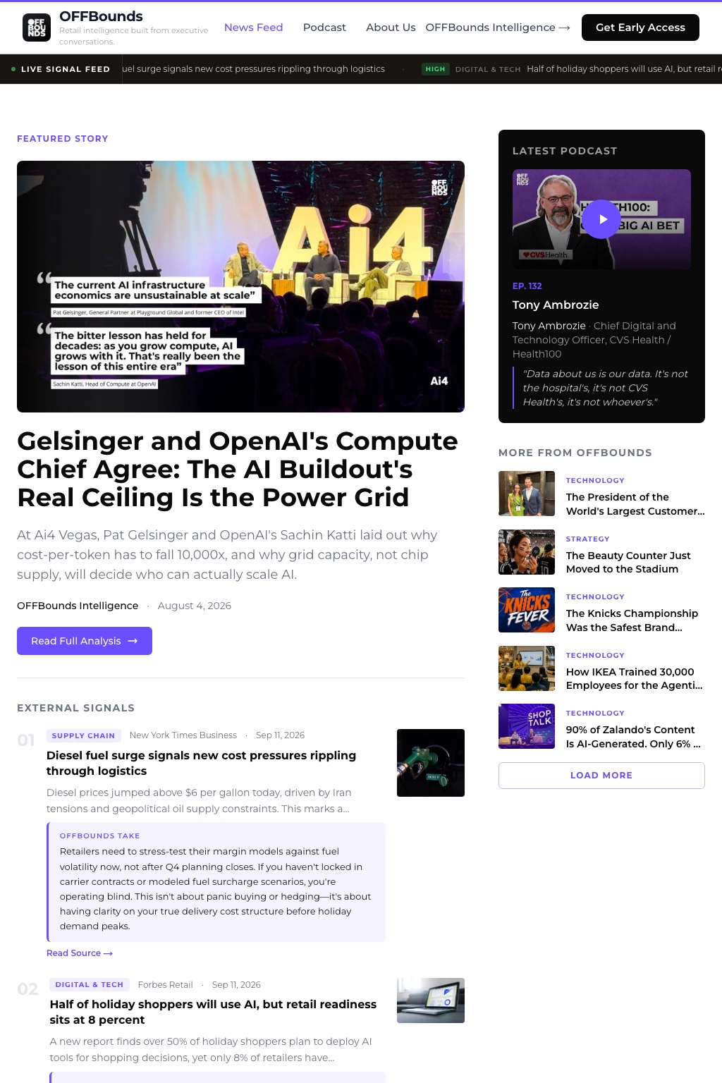 OFFBounds homepage